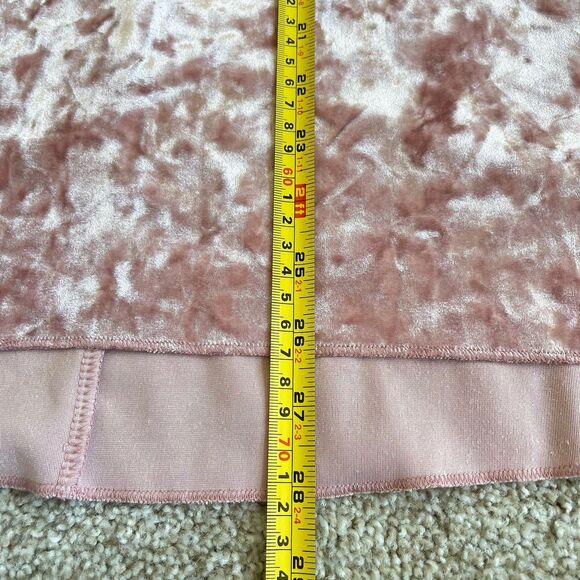 Cupio Pink Crushed Velvet Bell Sleeve Tunic Boho Top Size L Gypsy Y2K - Picture 10 of 10